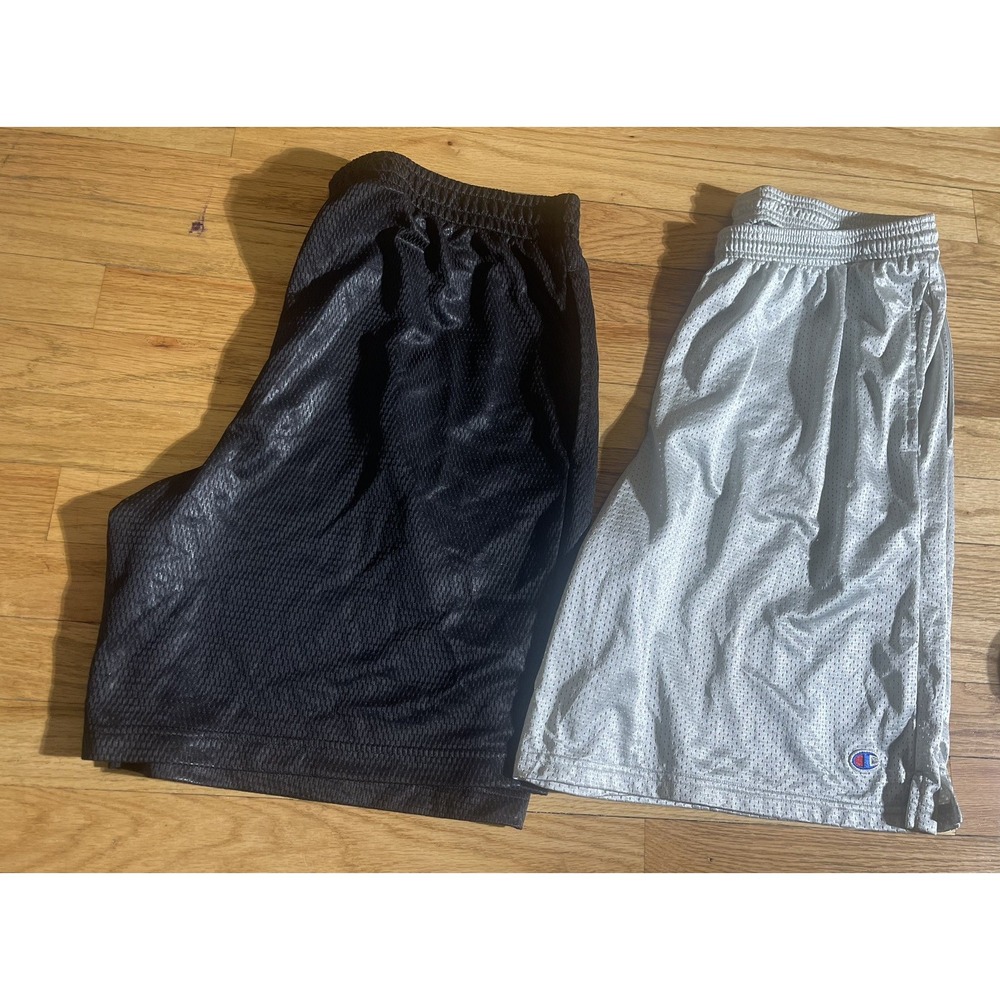 LOT OF 2 Pants Vintage Champion Mesh Shorts and Athletic Mesh shorts Size L